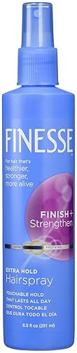 Finesse Extra Hold Non-Aerosol Hair Spray, Finesse Finish, 8.5 Oz, Strong Hold Hair Styling