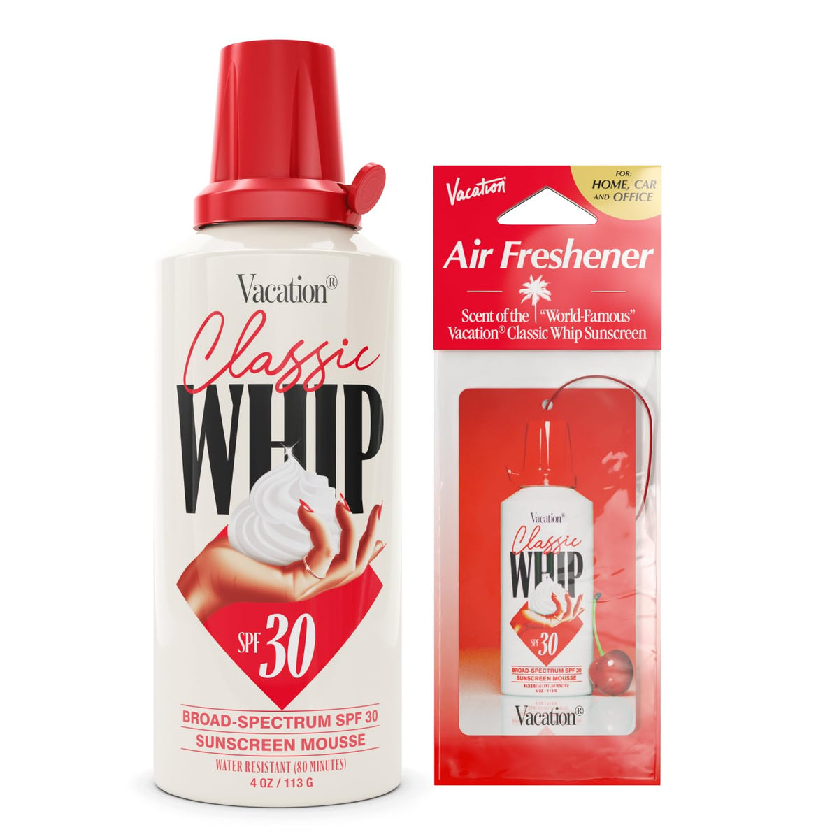 Vacation Whipped Sunscreen Mousse Bundle Spf 30, Hydrating, Water-Resistant, 4 Oz.