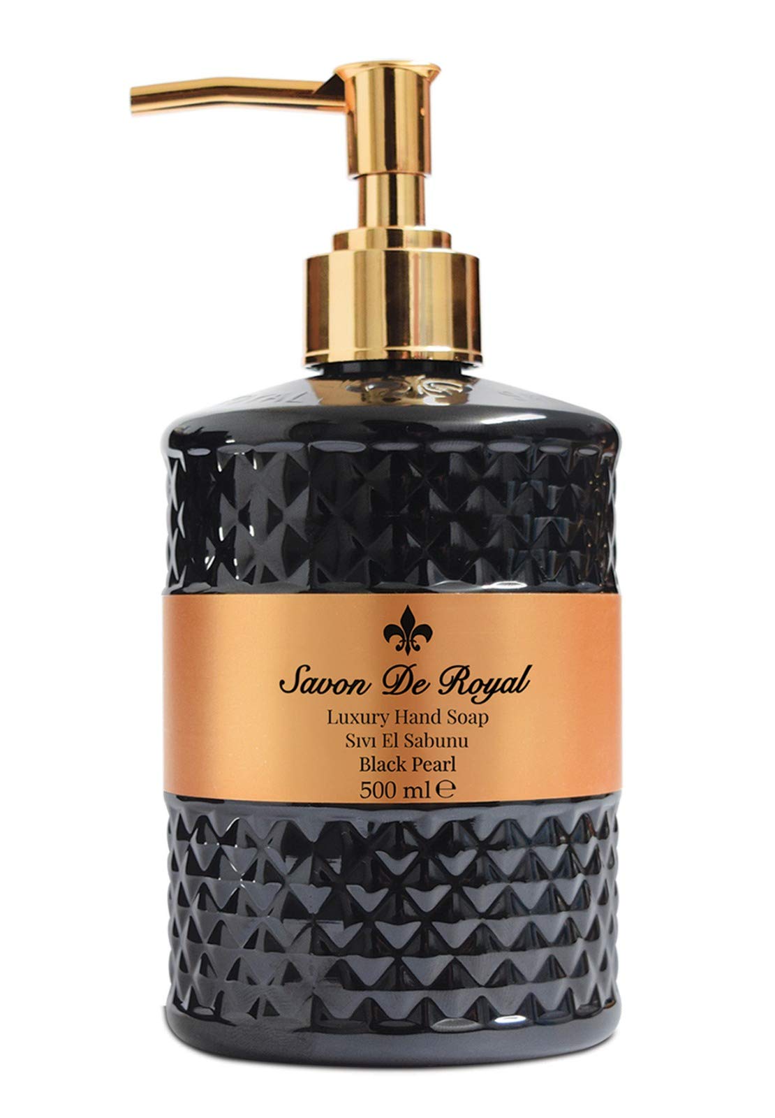 Savon De Royal Black Pearl Liquid Hand Soap - Sweet Orange, 16.9 Fl Oz Pump Dispenser