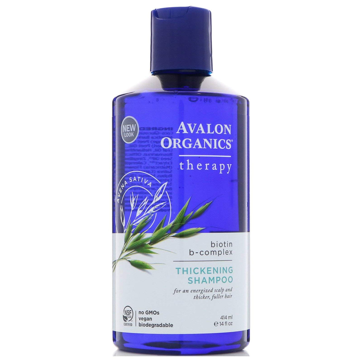 Avalon Organics Biotin B Thickening Shampoo, 14 Fl Oz - Hair Volume & Strengthening Formula