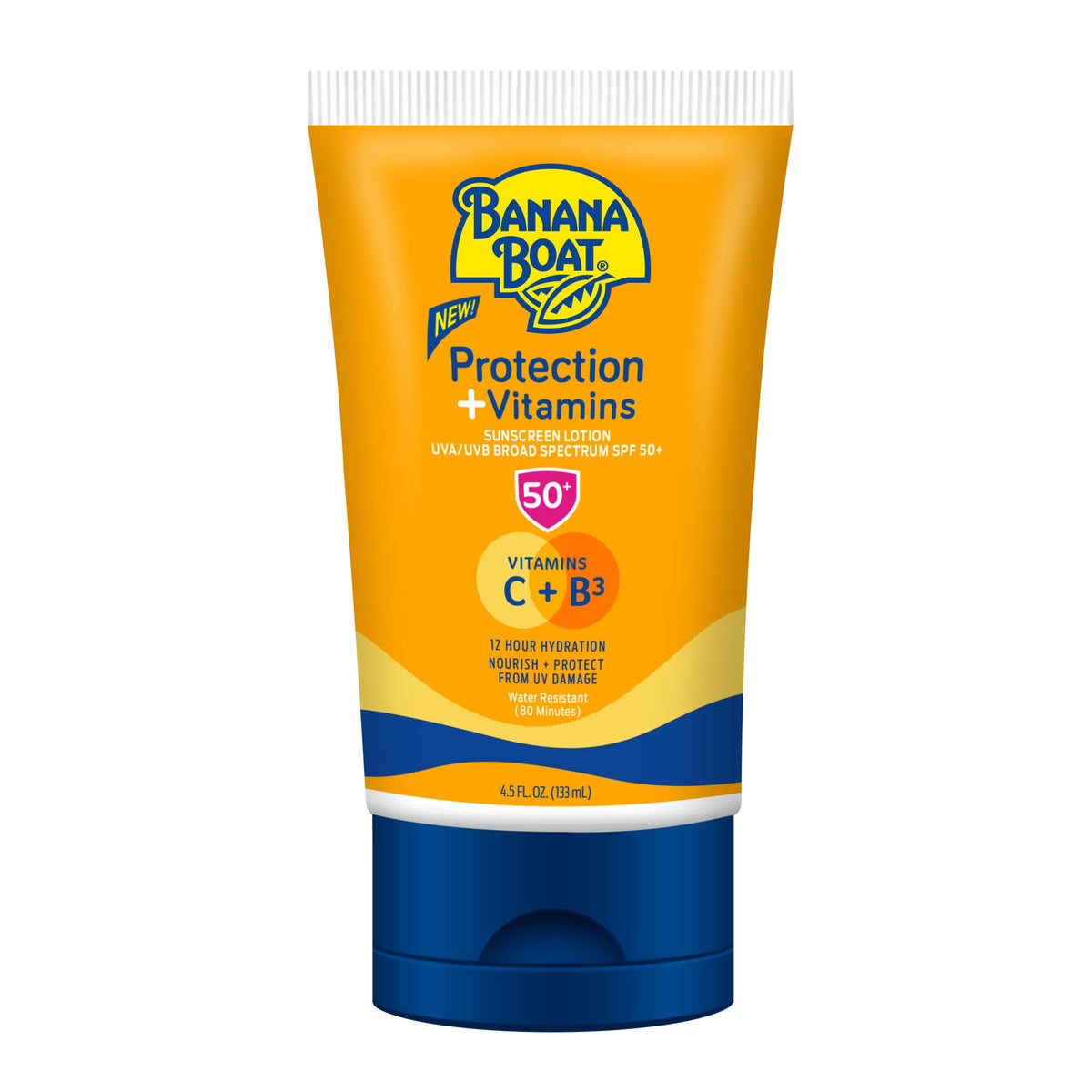 Banana Boat Sunscreen Lotion Spf 50, 4.5 Oz - Moisturizing With Vitamins, Water Resistant