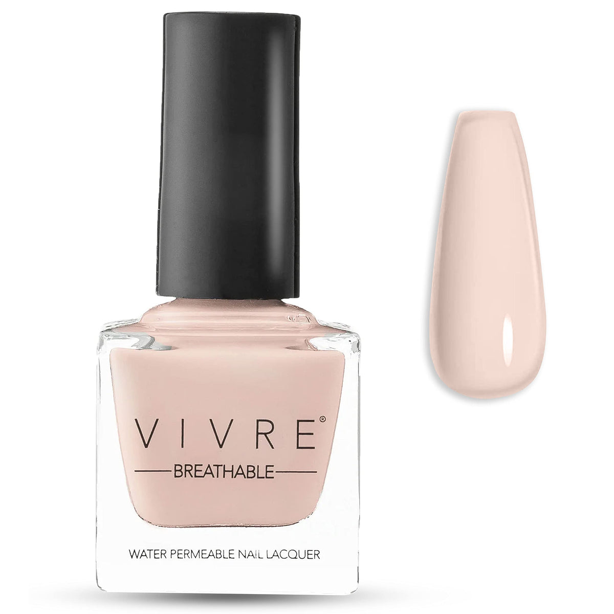 Vivre Cosmetics Quick Dry Halal Nail Polish, Vegan, Non-Toxic, Water Permeable - At First Blush