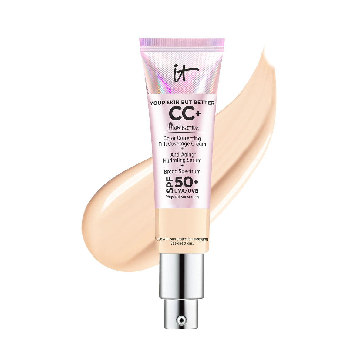 It Cosmetics Cc+ Cream Illumination, Full-Coverage Foundation, Spf 50+, 03 Light, 1.08 Fl