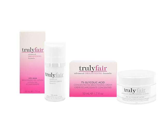 Truly Fair Face Brightening Kit - 7% Glycolic Acid & Aha Lotion - Anti-Aging Moisturizer