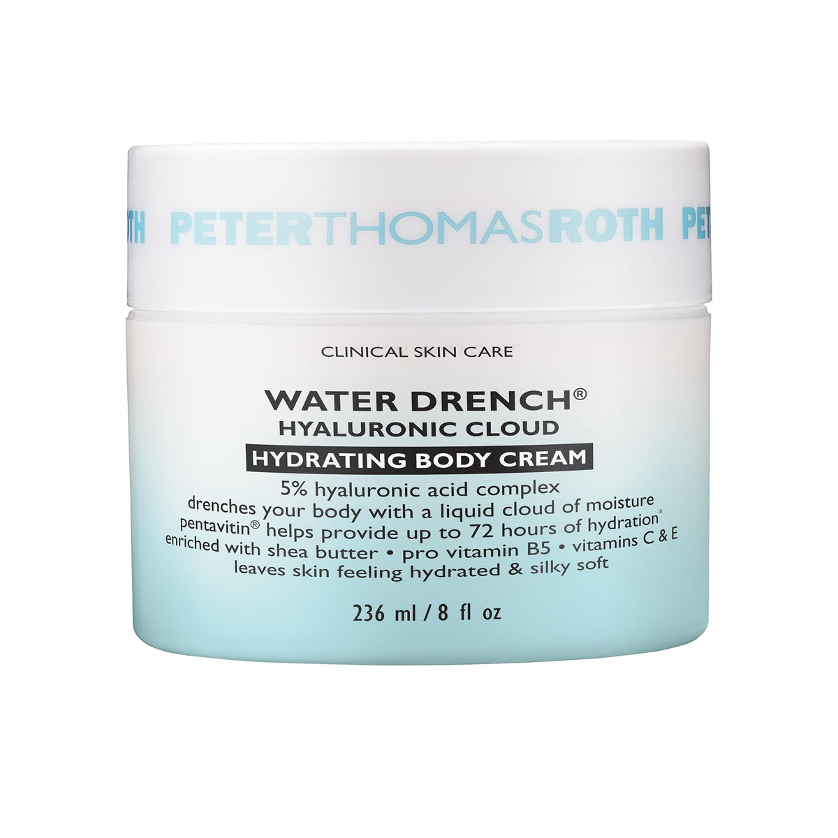 Peter Thomas Roth Water Drench Hyaluronic Cloud Body Cream - 72H Hydration, 8 Oz