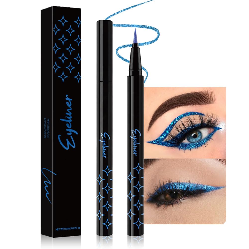 Evpct Royal Blue Glitter Eyeliner - Waterproof, Smudge Proof, Long Lasting, High Pigment 1 Count