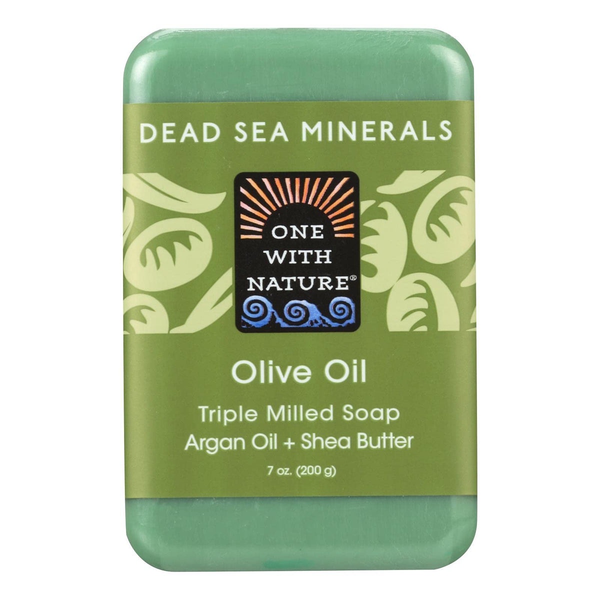 One With Nature Olive Oil Dead Sea Mineral Soap, 7 Oz Bar - Natural Moisturizing Cleanser