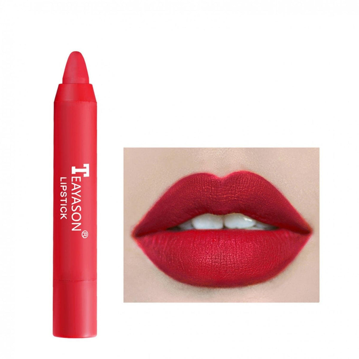 Agrifilm Matte Velvet Lipstick Crayon - Long-Lasting, Waterproof Lip Stain, Non-Stick Cup, 8