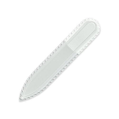 Mont Bleu Small Glass Nail File - Czech Tempered Glass, Handmade, Best For Natural Nails