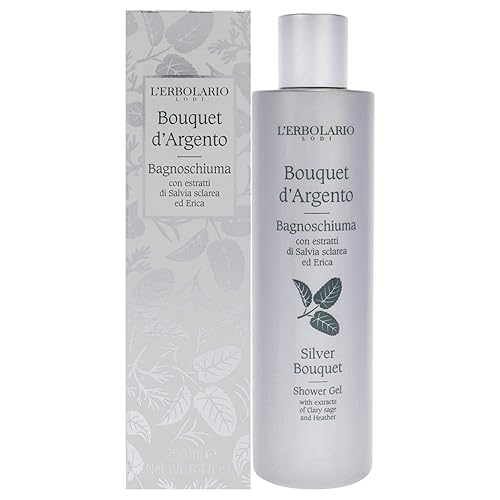 L'Erbolario Silver Bouquet Shower Gel - Refreshing 8.4 Oz Body Wash For Gentle Cleansing And Relaxation