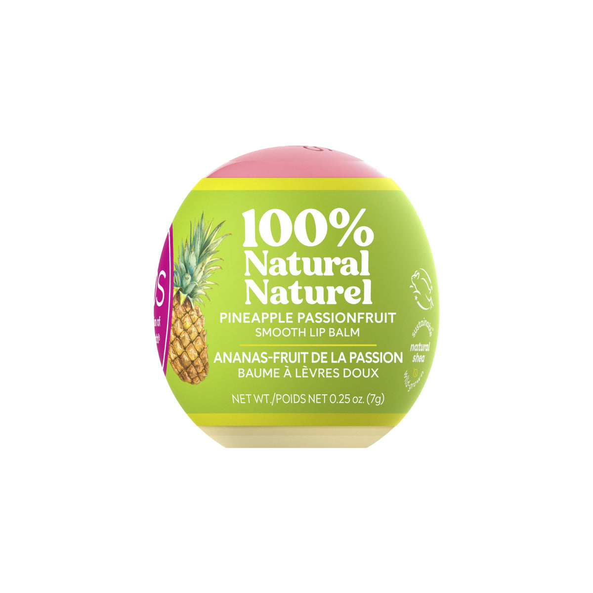 Eos 100% Natural Lip Balm - Pineapple Passionfruit, Moisturizing For Sensitive Skin, 0.25 Oz