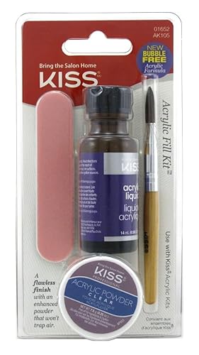 Kiss Acrylic Fill Kit - 6 Pack For Perfect Nails, Professional Quality Acrylics