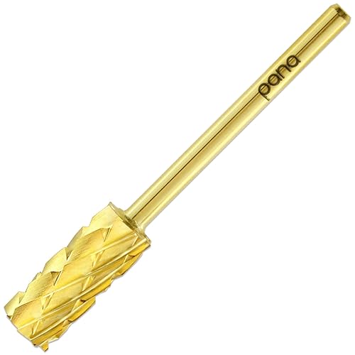 Beauticom Usa Pana Gold Small Barrel Nail Drill Bit 3/32&quot; Shank, 5X Coarse Grit For Acrylic