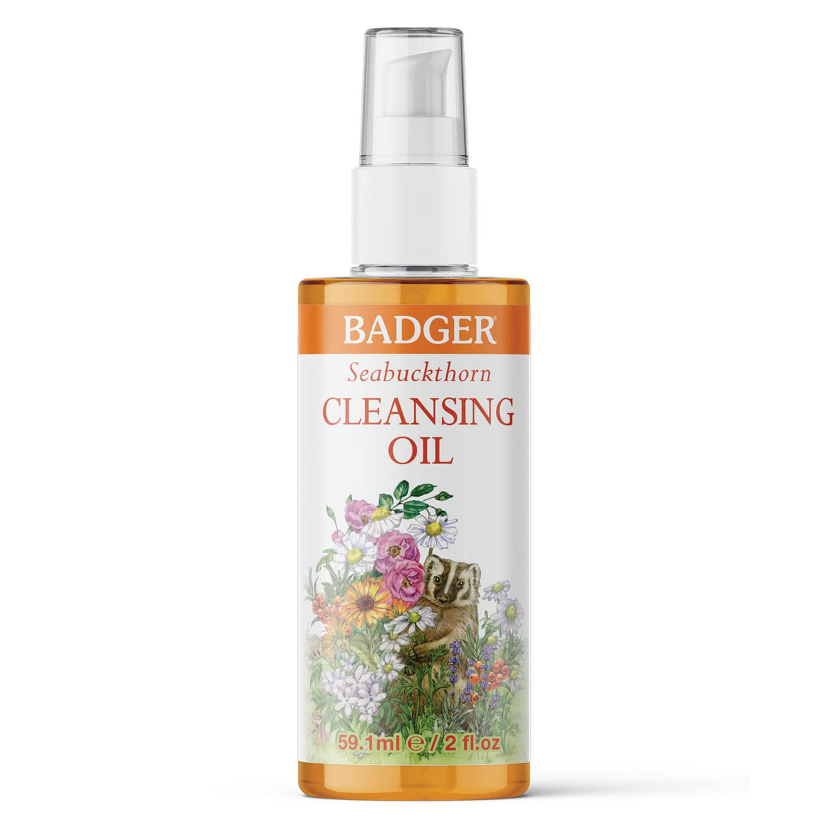 Badger Seabuckthorn Face Cleansing Oil, Organic 2 Fl Oz Cleanser