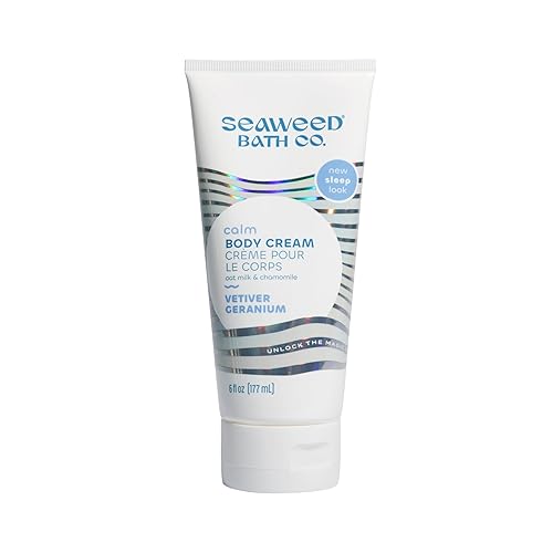 The Seaweed Bath Co. Calm Body Cream, Vetiver Geranium, 6 Fl Oz - Moisturizer For Dry Skin