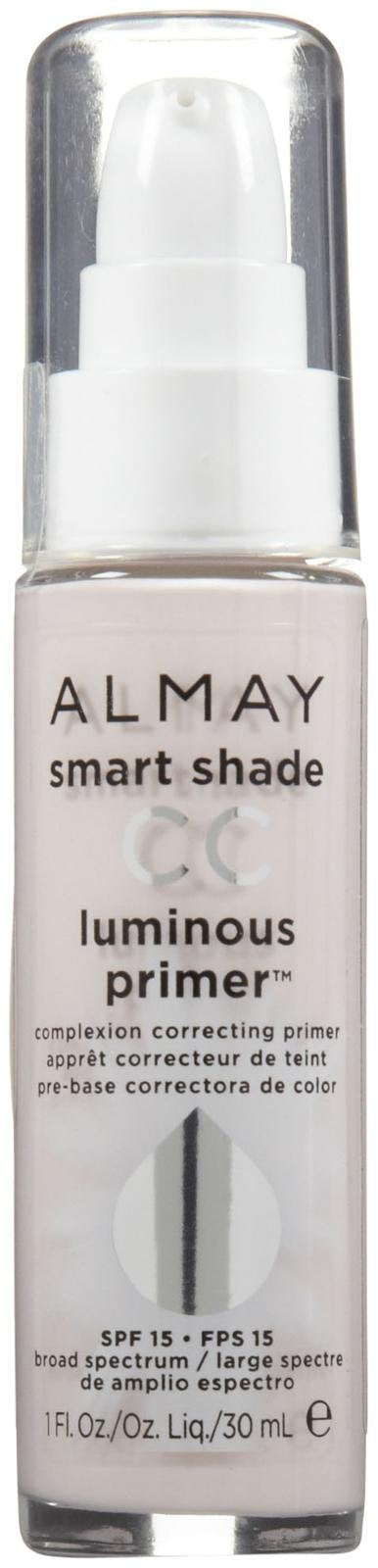 Almay Smart Shade Cc Luminous Primer, Clear, 1 Fl Oz - Hydrating Makeup Base For Flawless Skin