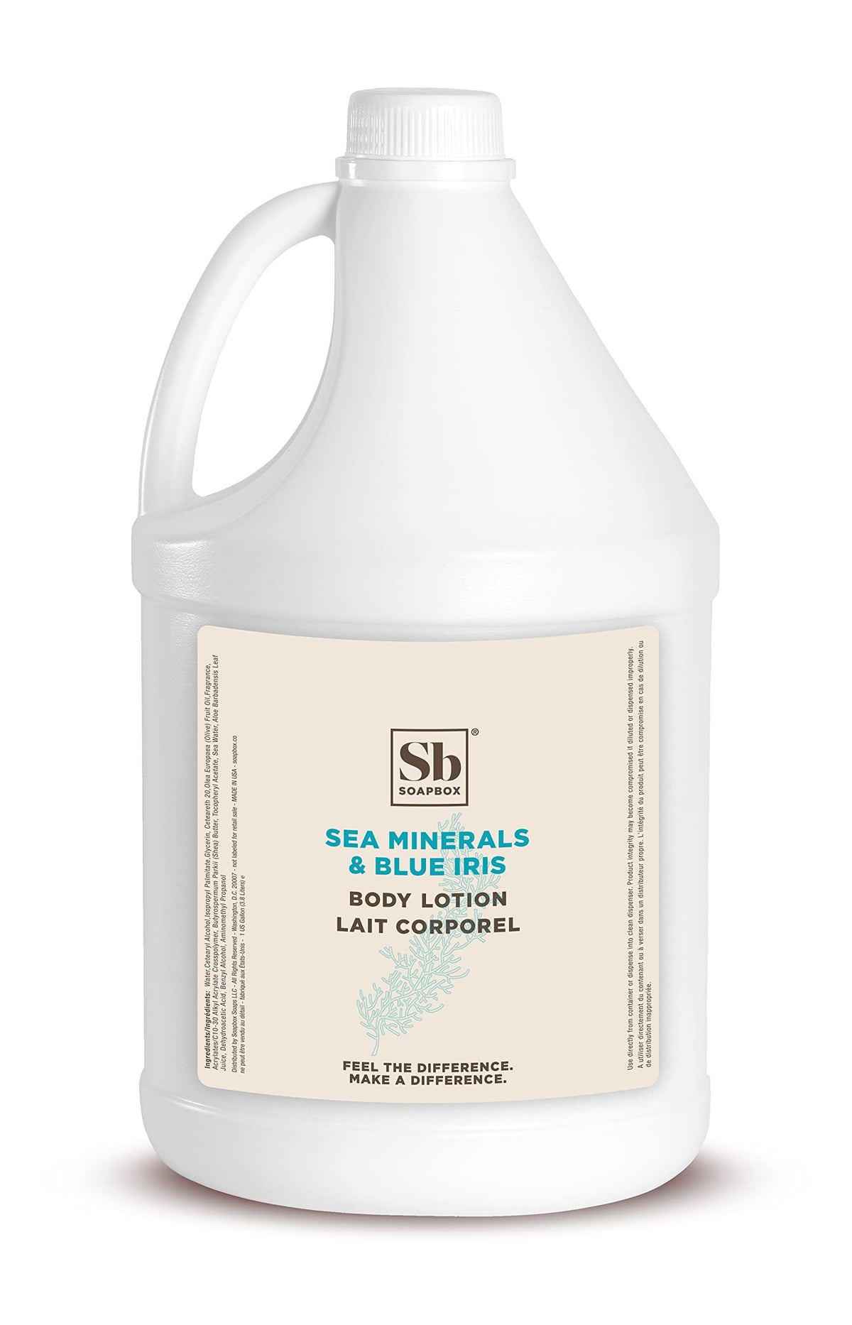 Soapbox Sea Minerals & Blue Iris Body Lotion - Vegan, Cruelty-Free, 128 Fl Oz Refill For Dry Skin