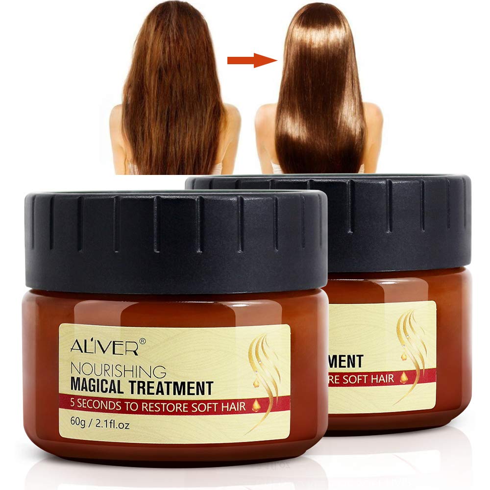 Nifeishi Keratin Hair Treatment Mask - 2Pcs Advanced Conditioner For Dry & Damaged Hair 60Ml