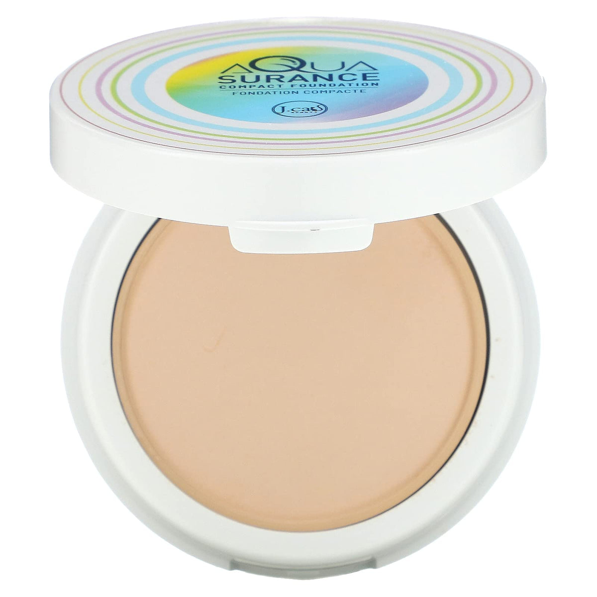 J.Cat Beauty Aquasurance Compact Foundation - Buff, Standard Size, Flawless Finish