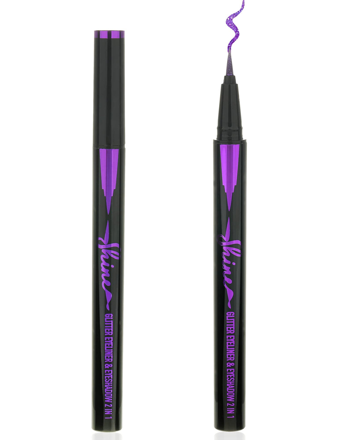 Lysdefeu Purple Glitter Eyeliner - Waterproof Metallic Liquid Liner Pen, Long Lasting, 1 Count