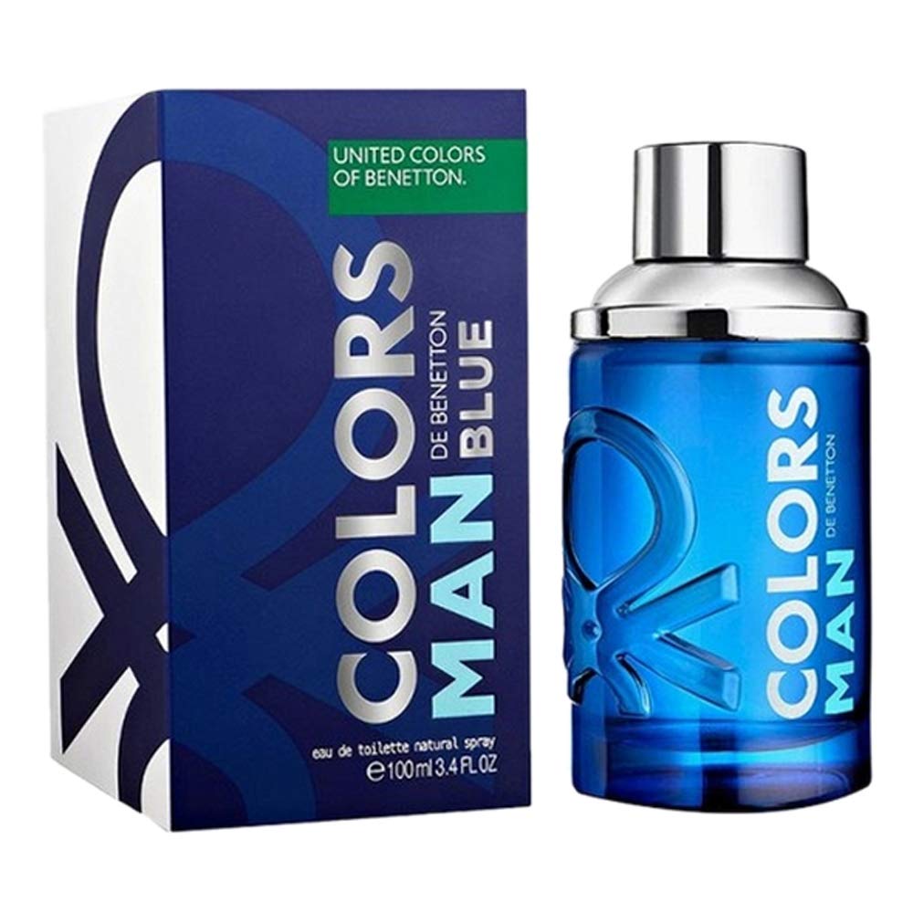 Benetton Colors Man Blue Eau De Toilette Spray 3.4 Oz - Fresh Fragrance For Men