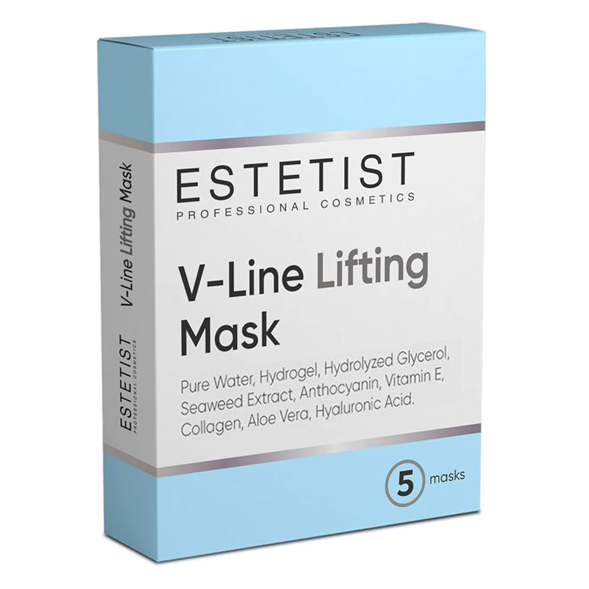 Estetist V Shaped Slimming Face Mask - Anti Aging, Firming Jawline Slimmer, 5 Pack