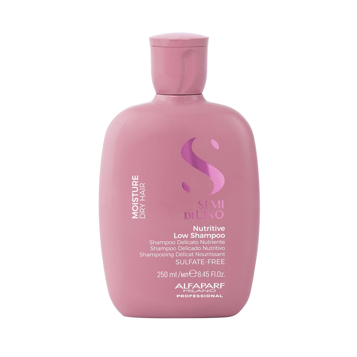 Alfaparf Milano Semi Di Lino Moisture Nutritive Sulfate Free Shampoo for Dry Hair  Paraben and Paraffin Free  Safe on color Tr