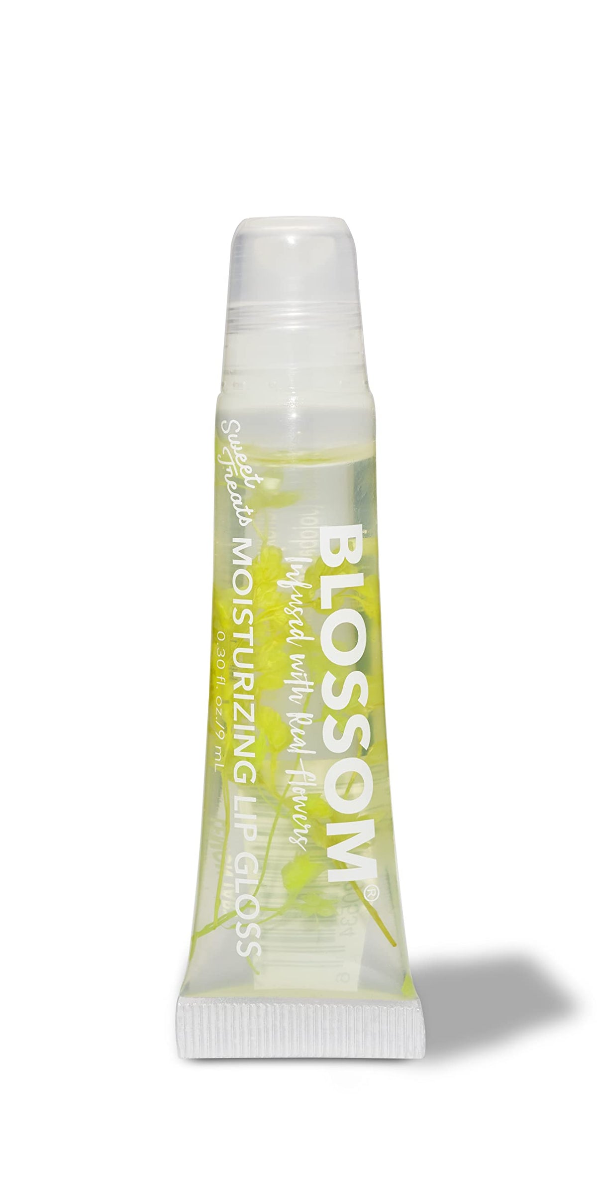 Blossom Scented Lip Gloss With Real Flowers, 0.3 Fl Oz, Lemon Tart, Yellow