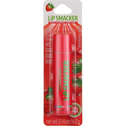 Lip Smacker Strawberry Lip Balm Pack of 2, 0.14 oz - Moisturizing & Flavorful Balm