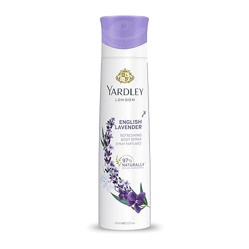 Yardley English Lavender Body Spray For Women, 5.1 Oz - Refreshing Fragrance