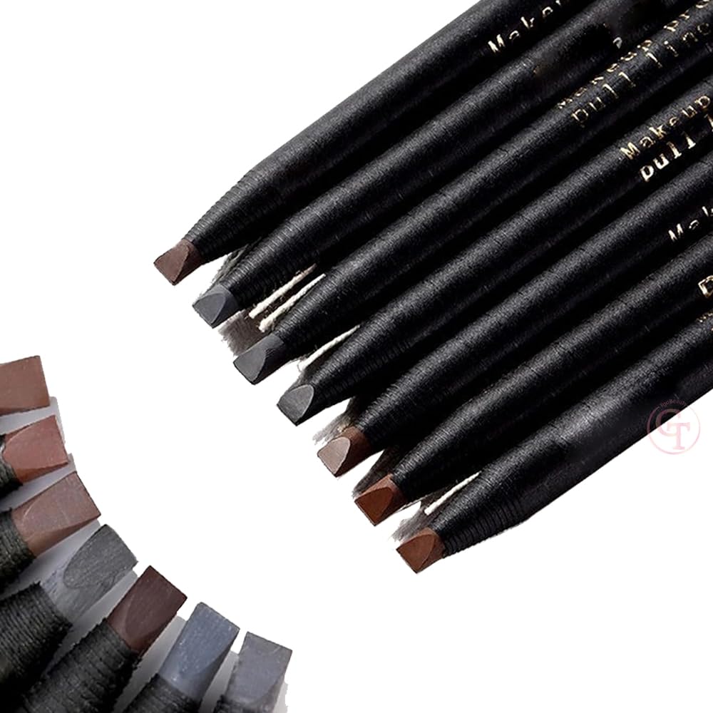 Dubeauty 6Pcs Waterproof Brow Pencil Set - Long Lasting Microblading Eyebrow Pens (Brown)