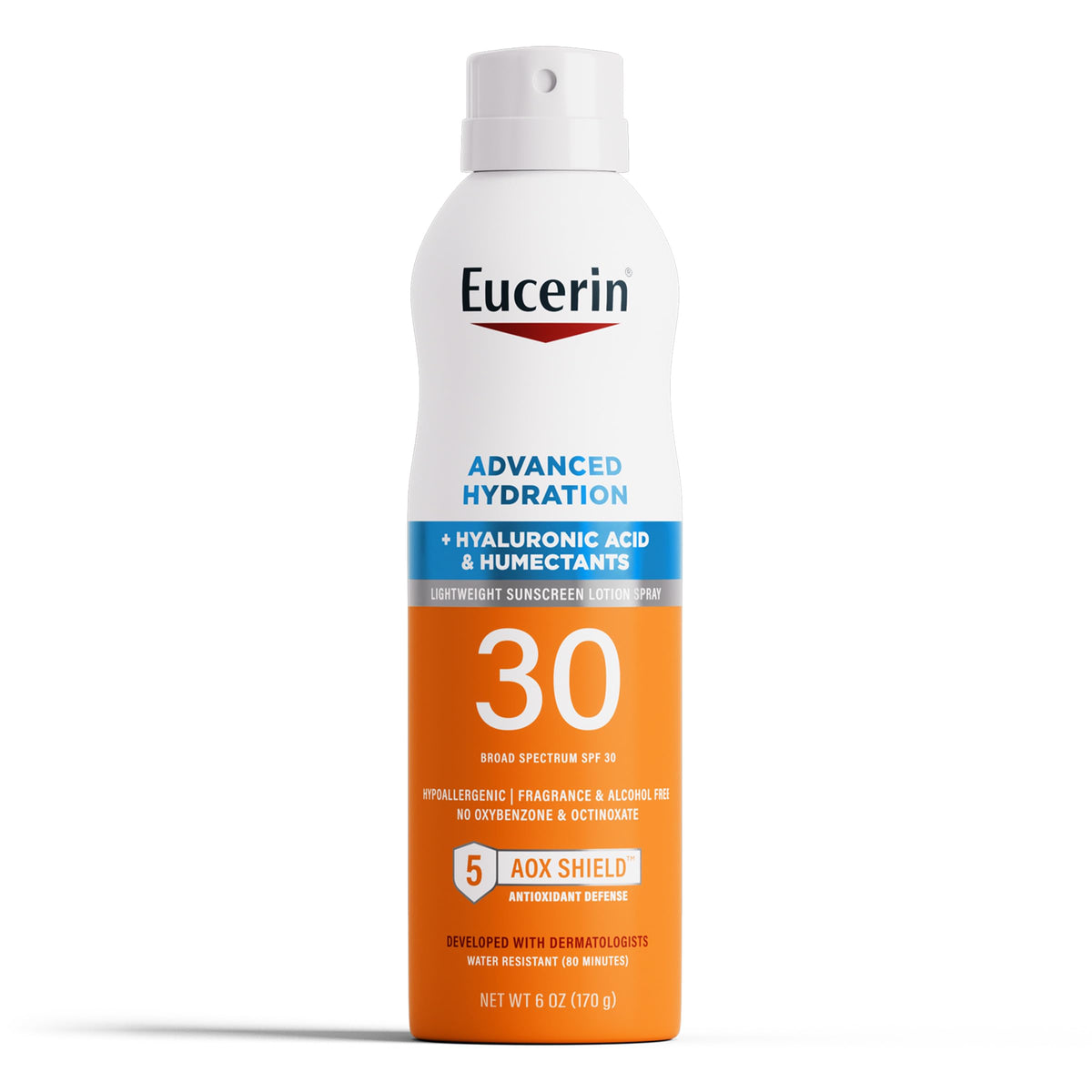 Eucerin Advanced Hydration Spf 30 Sunscreen Spray - Lightweight, Fragrance-Free, 6 Oz