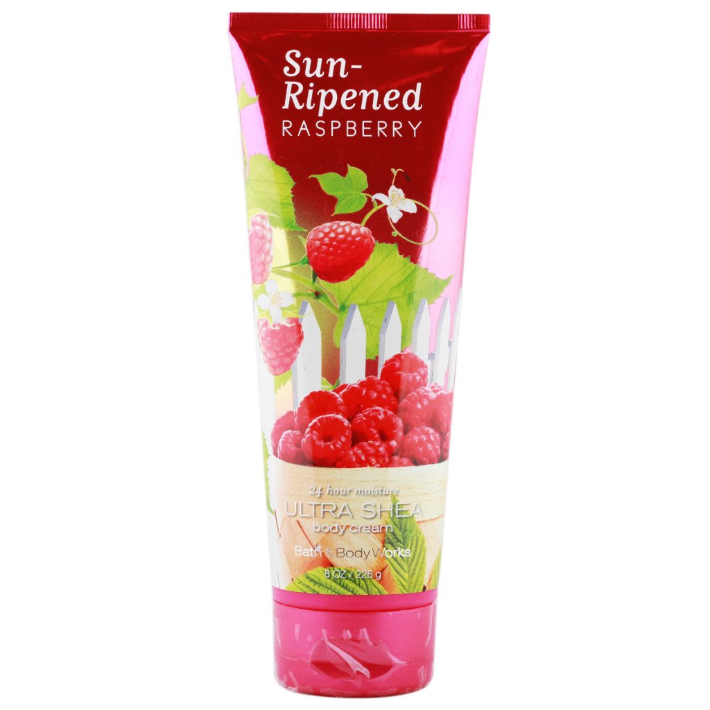 Bath & Body Works Ultra Shea Body Cream, Sun-Ripened Raspberry, 8 Oz, Moisturizing Lotion