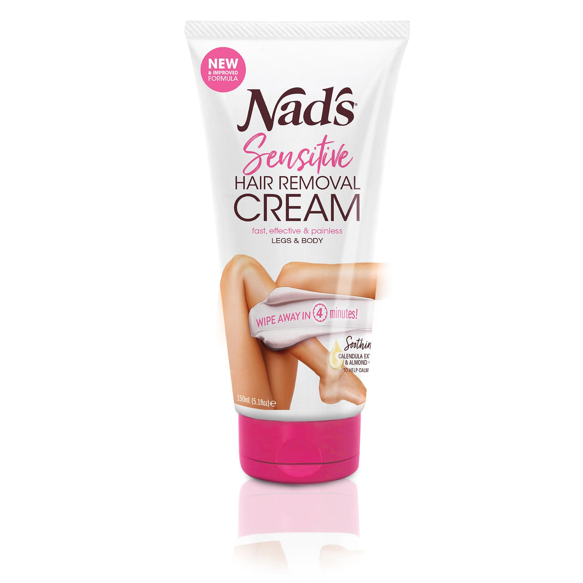 Nad'S Hair Removal Cream For Women - Sensitive Depilatory Cream For Body & Legs, 5.1 Oz