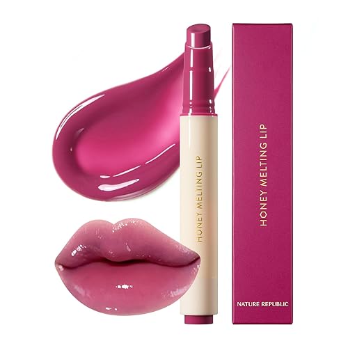 Nature Republic Honey Melting Lip Stick - 09 Grape, Glossy Lip Balm & Tint, Korean Makeup