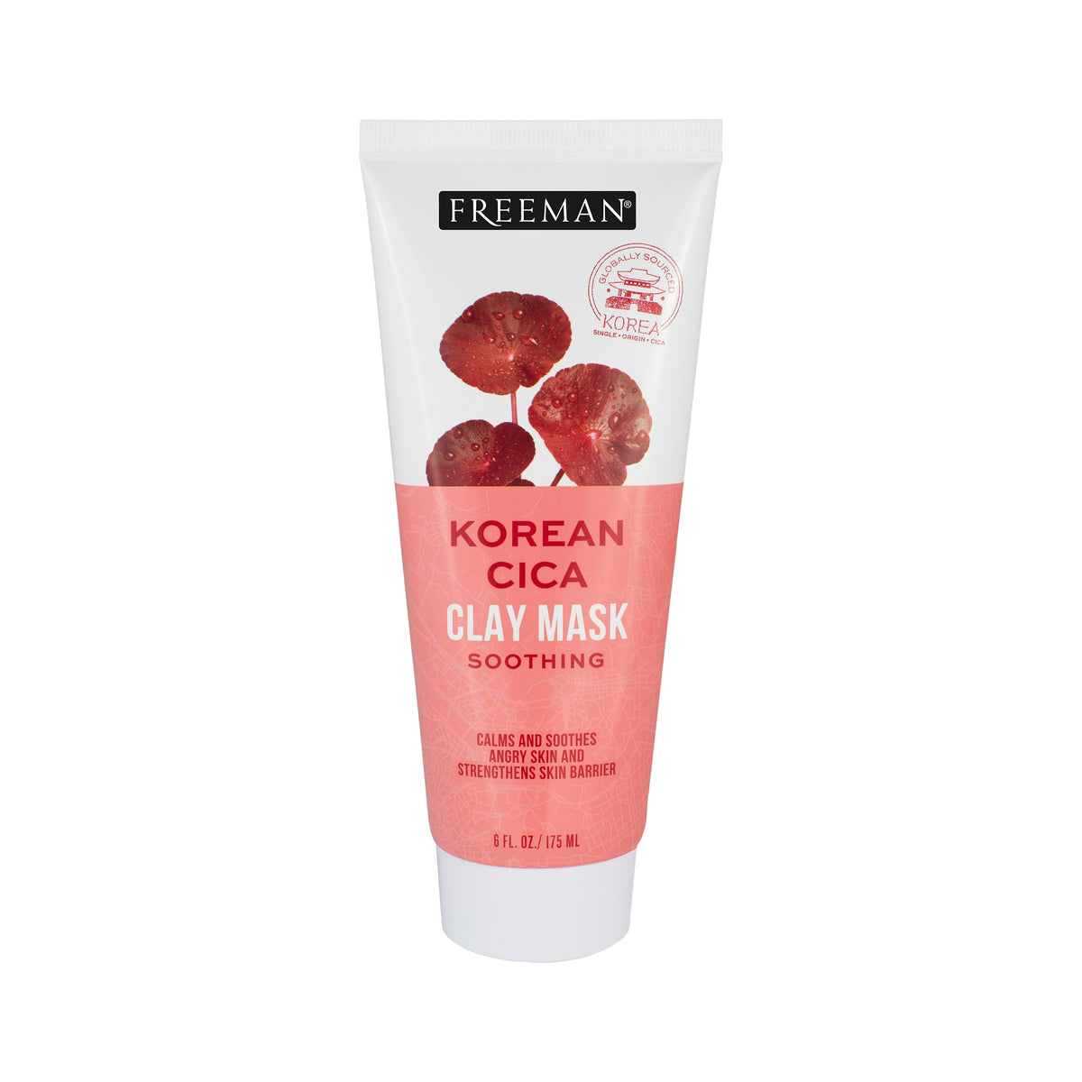 Freeman Korean Cica Clay Face Mask - Acne Clearing, Skin Calming, 6 Fl. Oz. Tube