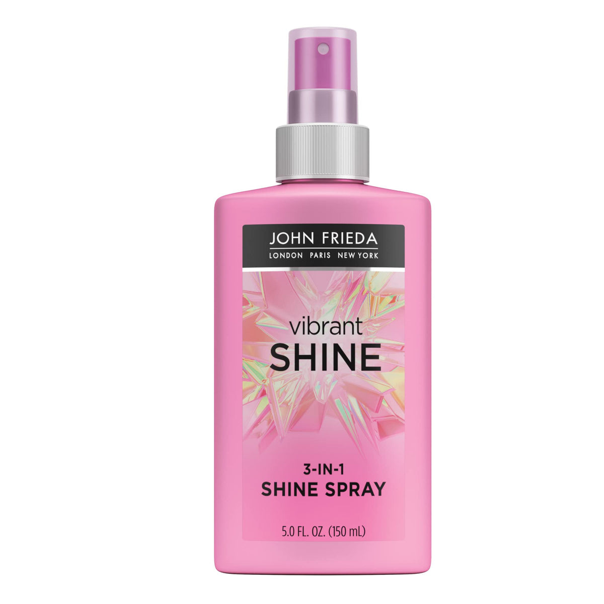 John Frieda Vibrant Shine Spray - Glossy Hair Treatment & Heat Protectant, 5 Oz