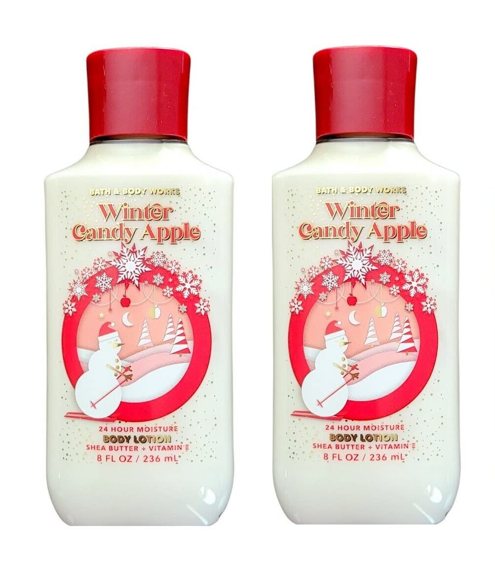 Bath & Body Works Winter Candy Apple Body Lotion 8 Oz - 2 Pack, Super Smooth Hydration