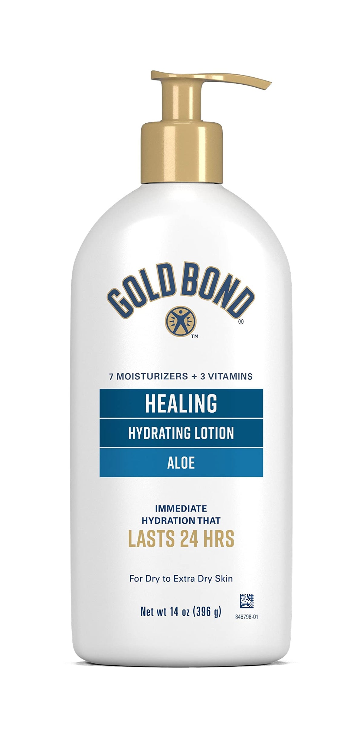 Gold Bond Ultimate Healing Skin Therapy Lotion With Aloe, 14 Oz, Non-Greasy, Hypoallergenic