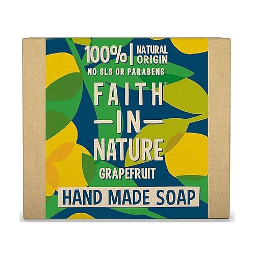 Faith In Nature Grapefruit Soap Bar 100G - Natural, Vegan, Refreshing Citrus Cleanser