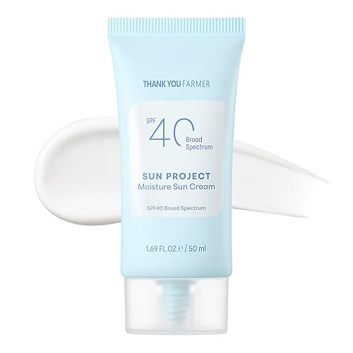 Thankyou Farmer Sun Project Moisture Cream Spf 40 - Fragrance-Free Korean Sunscreen, 1.69 Fl Oz