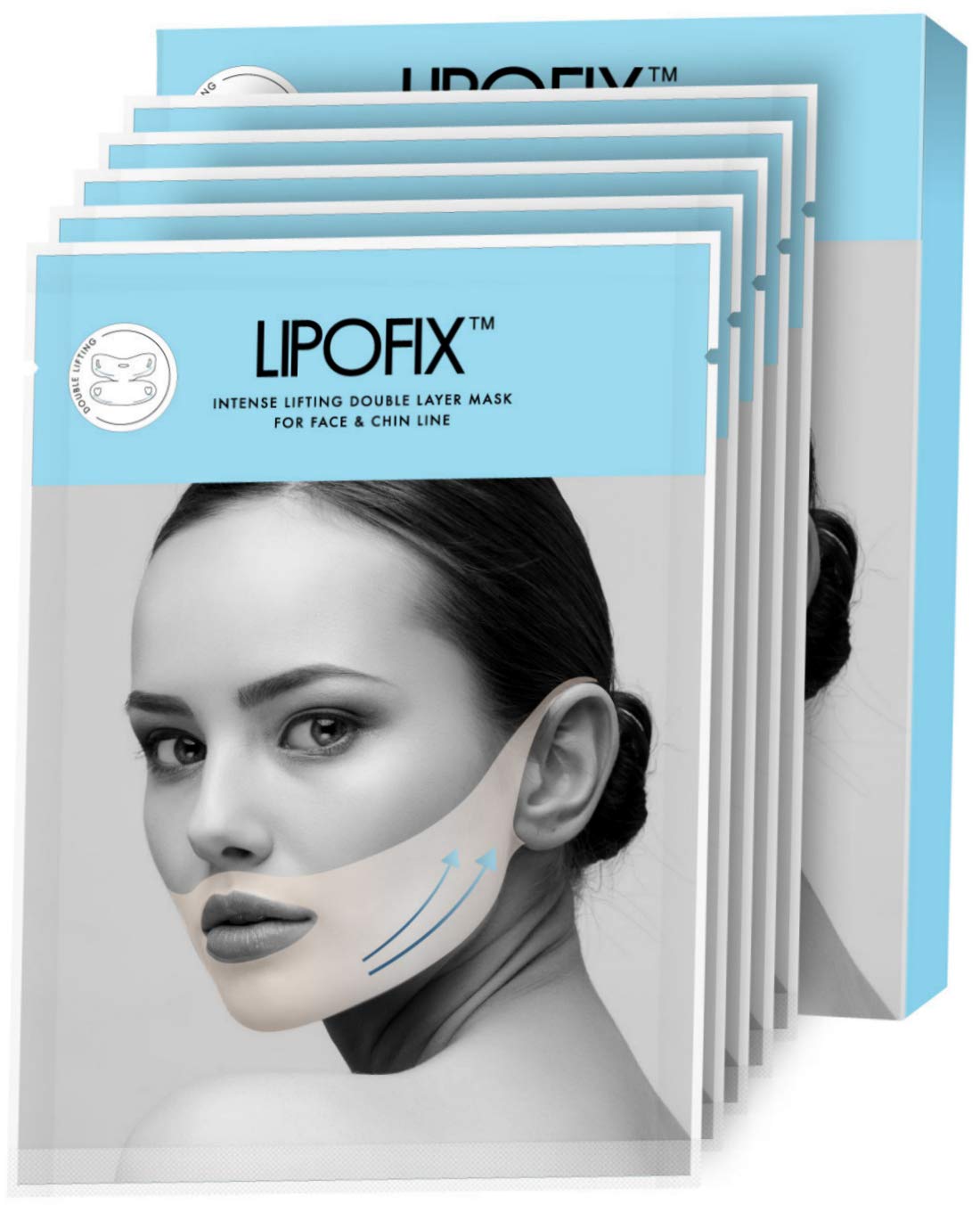 Lipofix Lift & Firm V-Line Sculpting Mask - 5 Masks For Tightening & Jawline Shaping