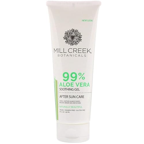 Mill Creek Aloe Vera Gel 99% - 8 Oz Hydrating Skin Moisturizer - Pure Gel Formula