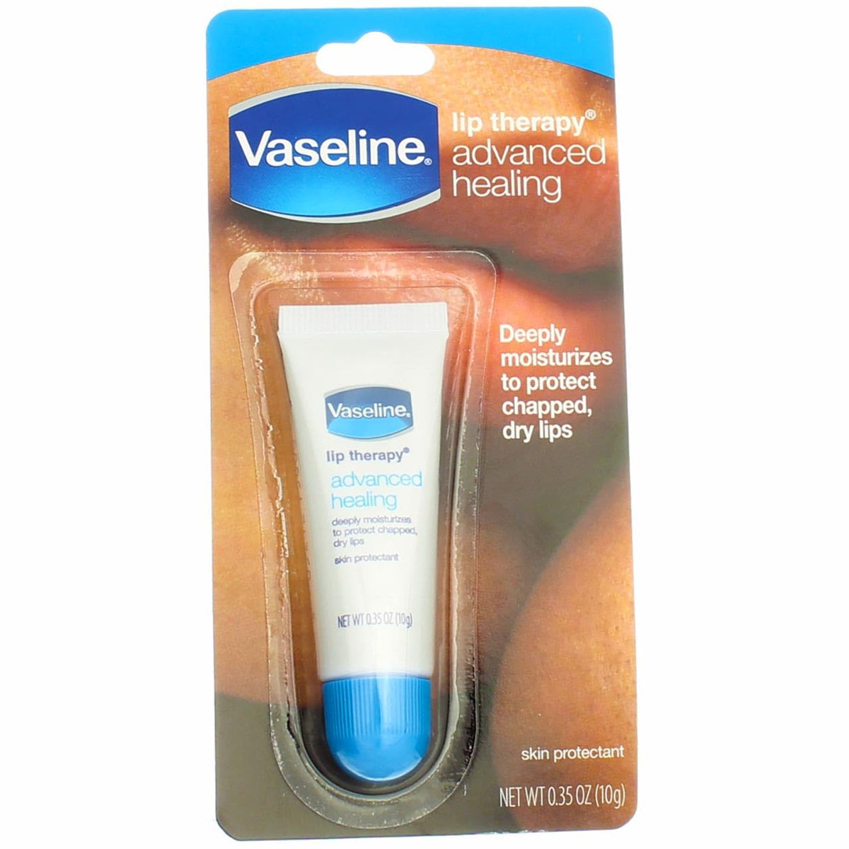 Vaseline Lip Therapy Advanced Formula 0.35 Oz - Moisturizing Lip Balm (Pack Of 4)