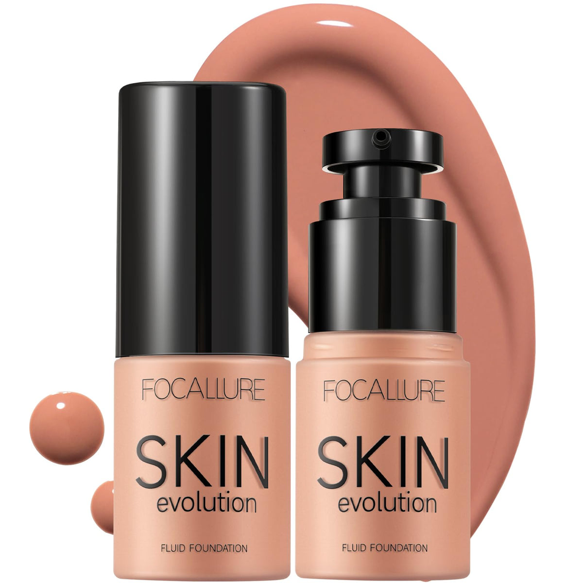 Focallure Liquid Foundation & Concealer 2 Pcs, Full Coverage, Waterproof, Oil-Control, Sand