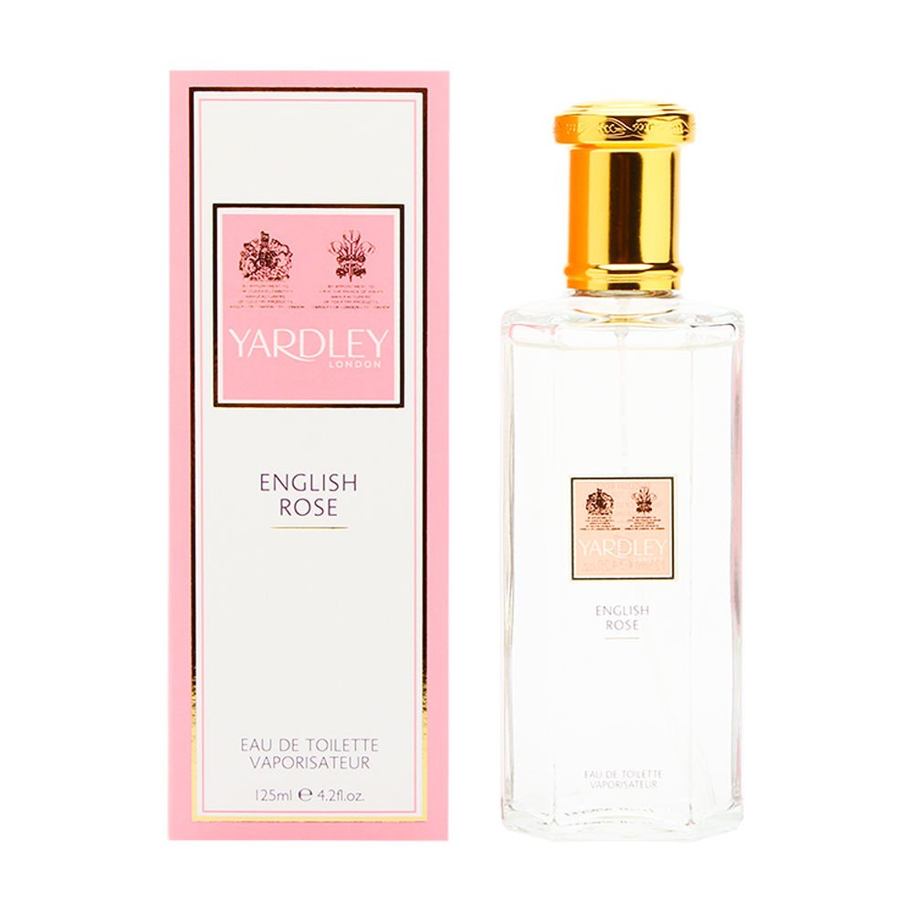 Yardley Of London English Rose Eau de Toilette Spray for Women, 4.2 Oz - Floral Fragrance, Elegant Scent, Long-lasting Perfume