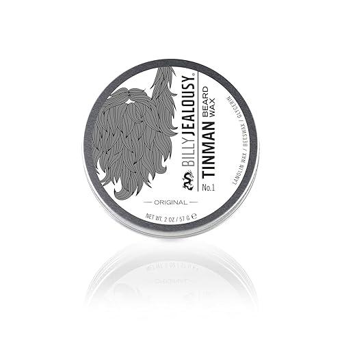 Billy Jealousy Tinman Beard Wax - Light Hold, Matte Finish, Nourishing Beeswax & Glycerin, 2 Oz