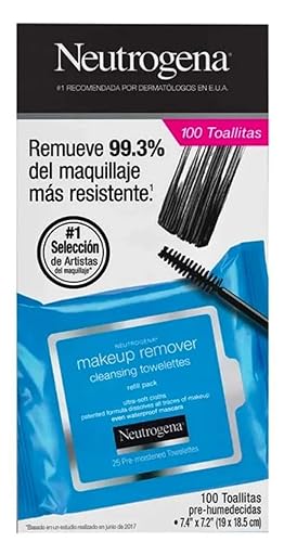 Neutrogena Makeup Removing Wipes - 100 Cleansing Towelettes, Bamboo/Rayon, 1 Count