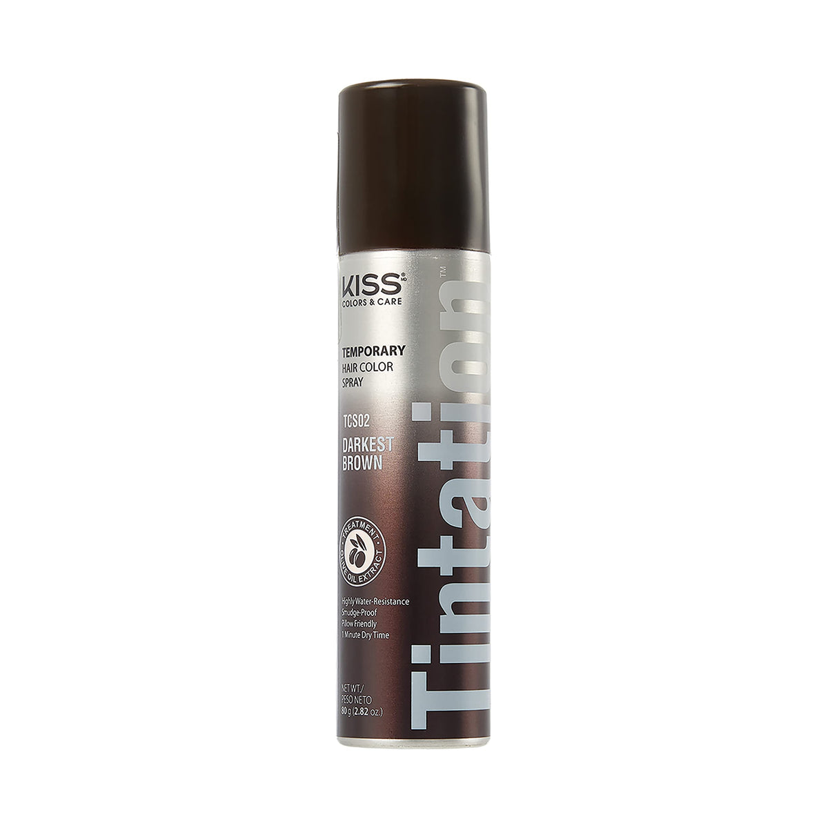 Kiss Root Cover Up Spray - Darkest Brown Temporary Hair Color, 2.82 Oz. Root Touch Up