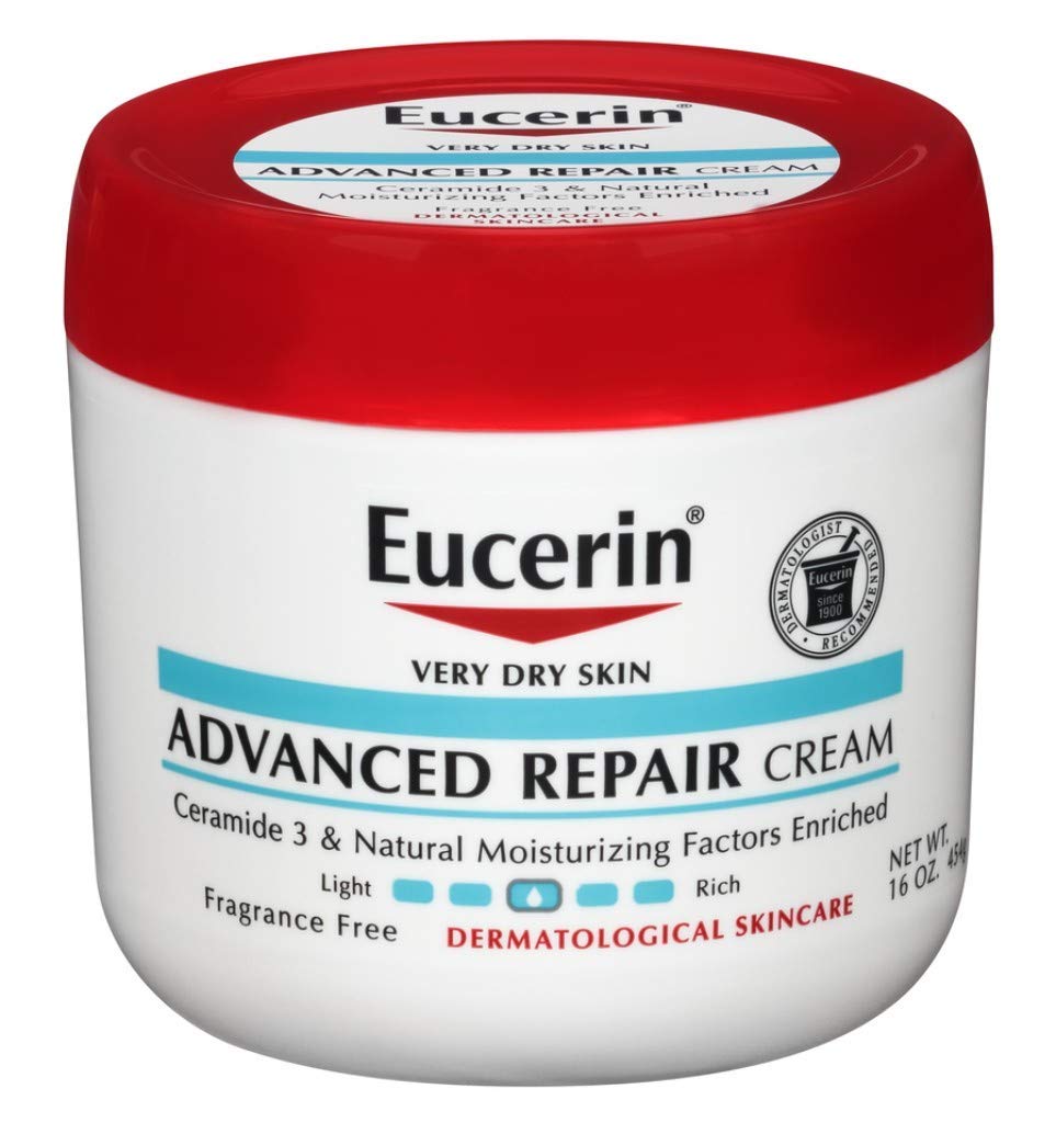 Eucerin Advanced Repair Cream, 16 Ounce Jar - 6 Pack, Deep Moisturizer For Dry Skin